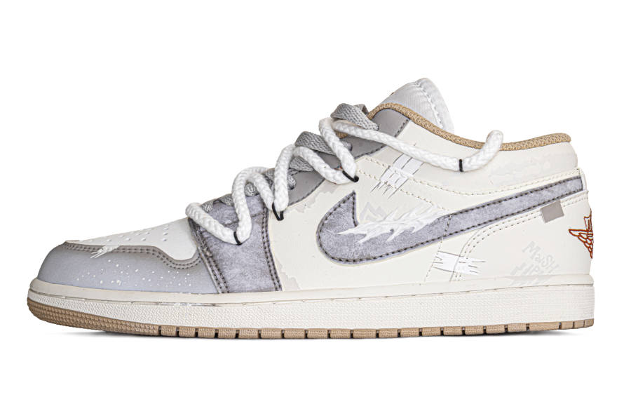 Jordan Jordan Air Jordan 1 Frost Gravel Gray MONE Manufacturing Abrasion Resistant Abrasion Resistant Low top