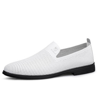 VanCamel Casual Leather Shoes Men's Low Top Black/White/Blue/Gray/Black Cut Out/White Cut Out