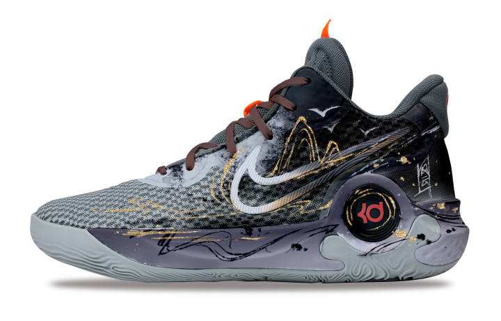 Nike Nike KD Trey 5 IX Decisive In The Realm Of Wind And Clouds Gradient Abrasion Resistant Mid top Basketball Shoes Unisex