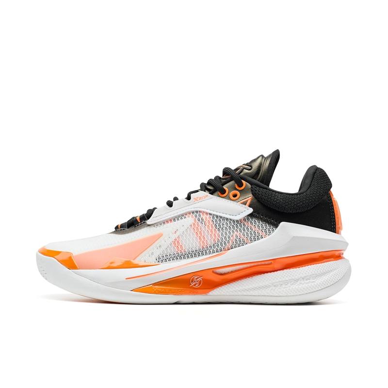 XTEP Cushioning Support Low top Basketball Shoes Men's White Black Orange