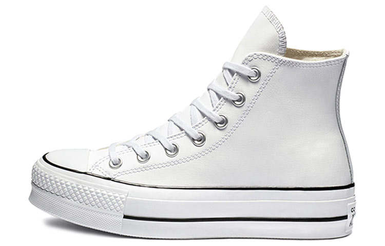 Converse Chuck Taylor All Star Platform Clean Leather High Top Lace Up Abrasion Resistant High top Skateboard Shoes