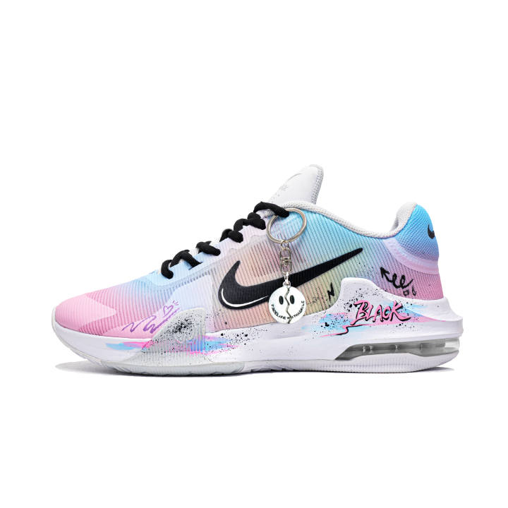 Nike Nike Air Max Impact Basketball Shoes Unisex Mid Top Pink Blue Light Yellow