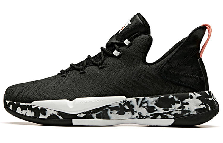 Anta Crazy 3 Low top Basketball Shoes Men's Black White