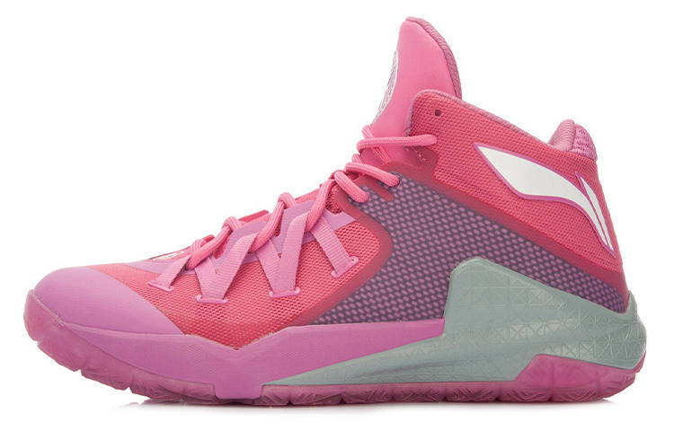 Li-Ning Li Ning All In Team 3 Basketball Shoes Unisex High Top Azalea Pink