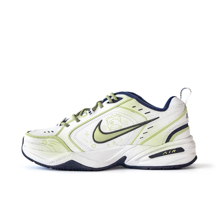Nike Nike Air Monarch 4 Versatile Slip Resistant Abrasion Resistant Low top Chunky Sneakers Unisex White