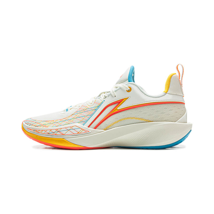 Li-Ning Li Ning Speed 2 Cushioning Slip Resistant Breathable Rebound Low top Basketball Shoes Men's White Blue