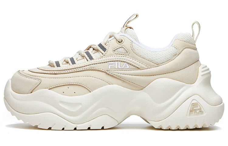 FILA FUSION Ray 1 Pose Mesh, Leather Platform Abrasion Resistant Balance Height Increasing Low top Chunky Sneakers