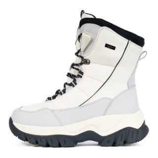YIJIABAO Thermal Slip Resistant Fleece Lined, Fashion Trend Short Snow Boots Women's Beige