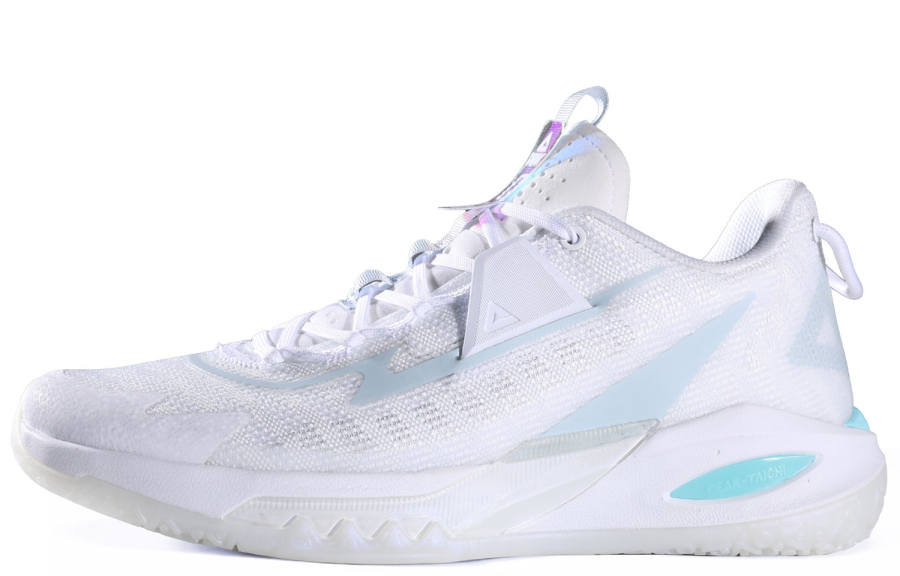 PEAK Lightning 9 Textile, Synthetic Leather, TPU Abrasion Resistant Breathable Low top Basketball Shoes Men's White