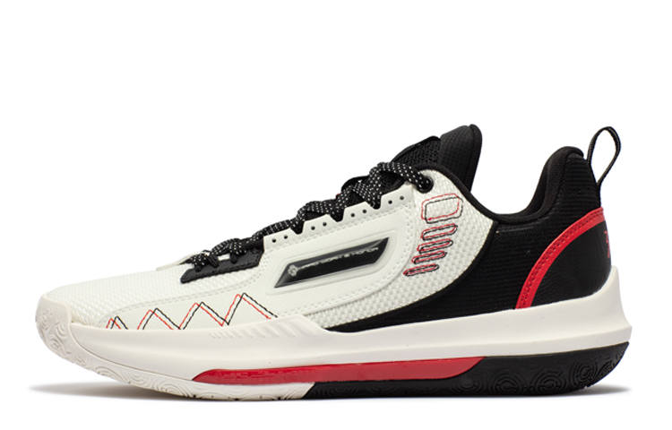 361° DVD Team Cushioning Slip Resistant Abrasion Resistant Low top Basketball Shoes Men's White Red