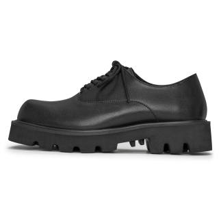 SENGUOGUO Derby Shoes Leather Casual Leather Shoes Men's Black