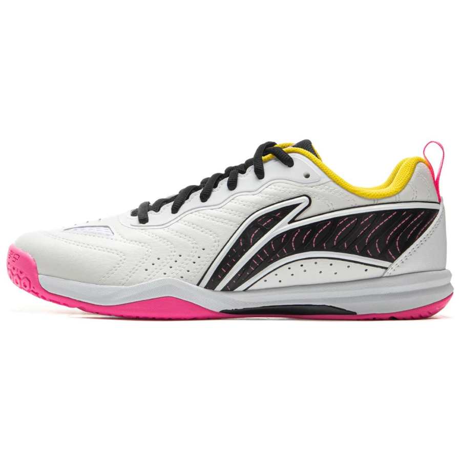Li-Ning Li Ning Slip Resistant And Abrasion Resistant Coverage Training Scenario Low top Table Tennis Shoes Unisex White Black