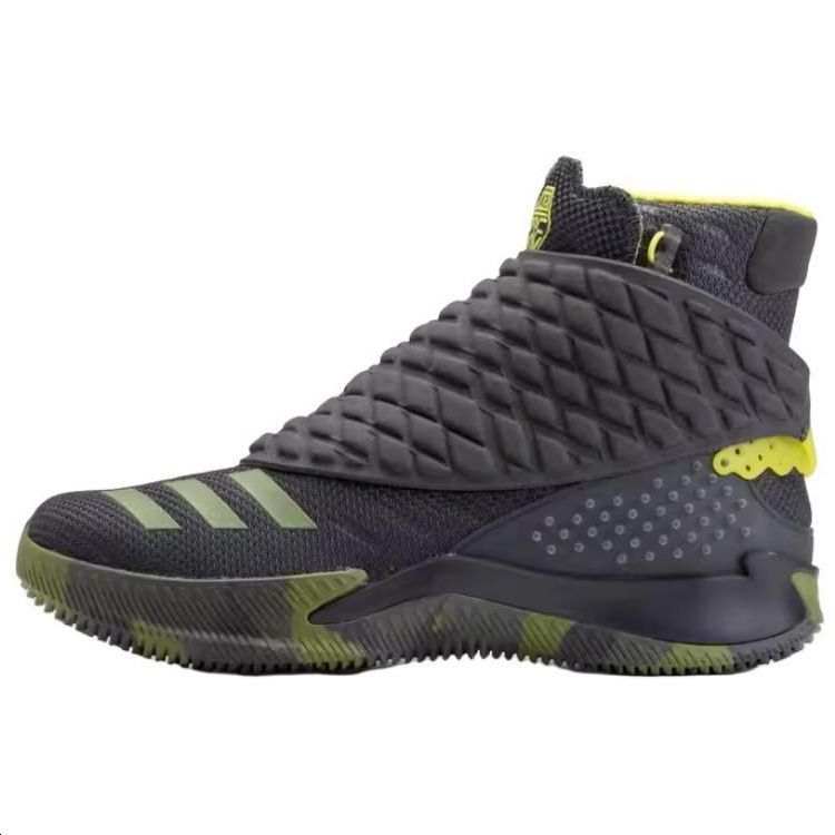 Adidas Adidas Ball 365 Cushioning Slip Resistant High top Basketball Shoes Men's Black Green Yellow