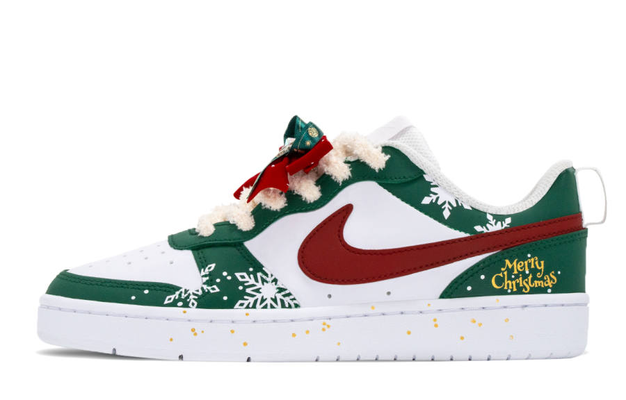 Nike Nike Court Borough 2 Fuyuzumi No Yama Cushioning Low top Skateboard Shoes Women's Green Red