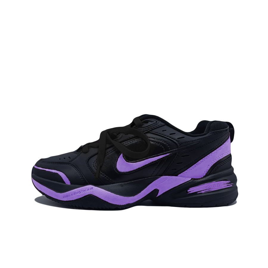 Nike Nike Air Monarch 4 Falling Violet Listening To The Wind Synthetic Leather Abrasion Resistant Low top Chunky Sneakers