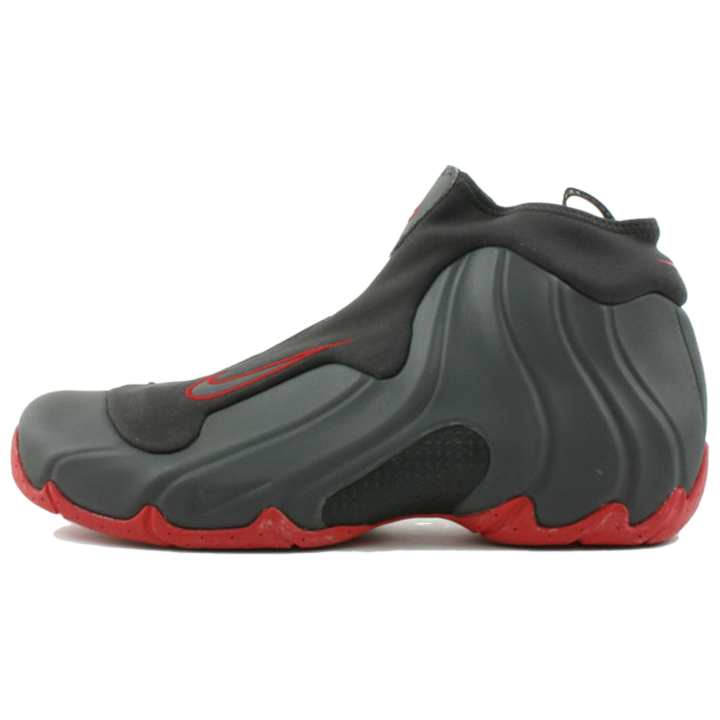 Nike Nike Air Flightposite Abrasion Resistant Mid top Basketball Shoes Unisex Black Red