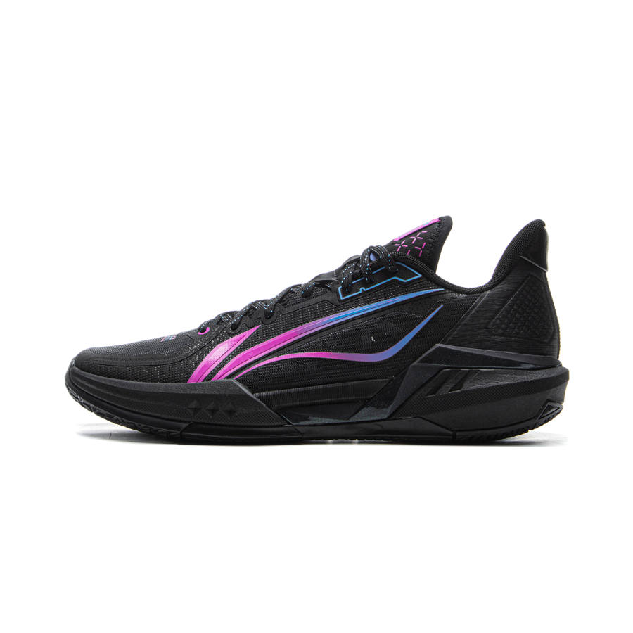 Li-Ning Li Ning Light Speed 3 TPU Low top Basketball Shoes Men's Black Purple