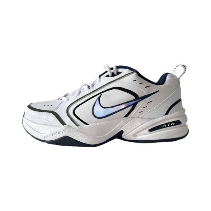 Nike Nike Air Monarch 4 Nebula Low top Chunky Sneakers Unisex Black White Blue