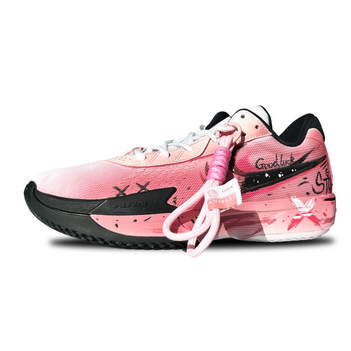 Nike Nike Cushioning Slip Resistant Low top Basketball Shoes Unisex Black Pink