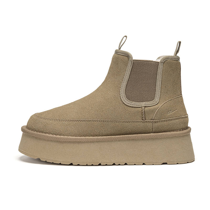WARRIOR Warrior Thermal Height Increasing Slip Resistant Fleece Lined Comfortable, Fashion Versatile Short Snow Boots Women's