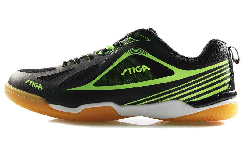 Stiga Slip Resistant Abrasion Resistant Low top Training Shoes Unisex Black Green