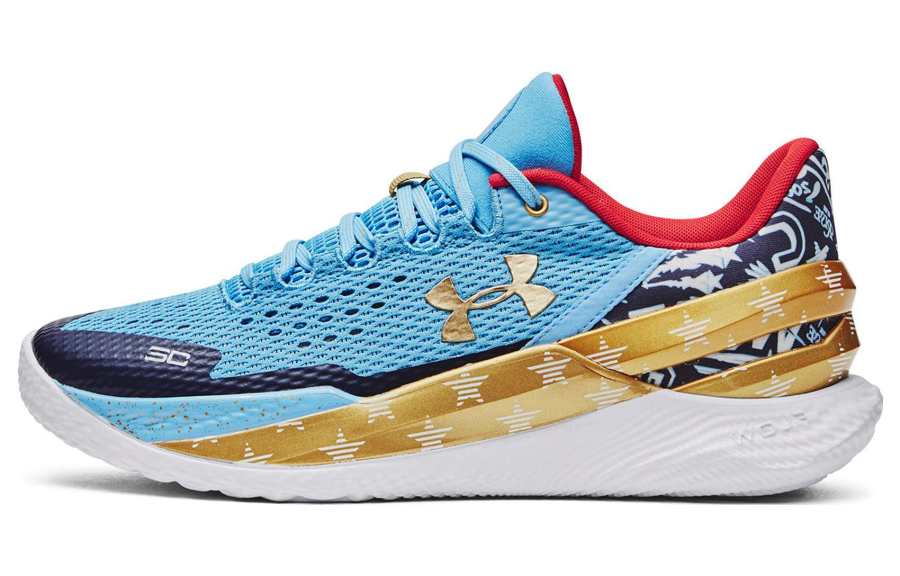 Under Armour Curry 2 Low FloTro 'All Star' Low top Basketball Shoes Unisex Blue Yellow
