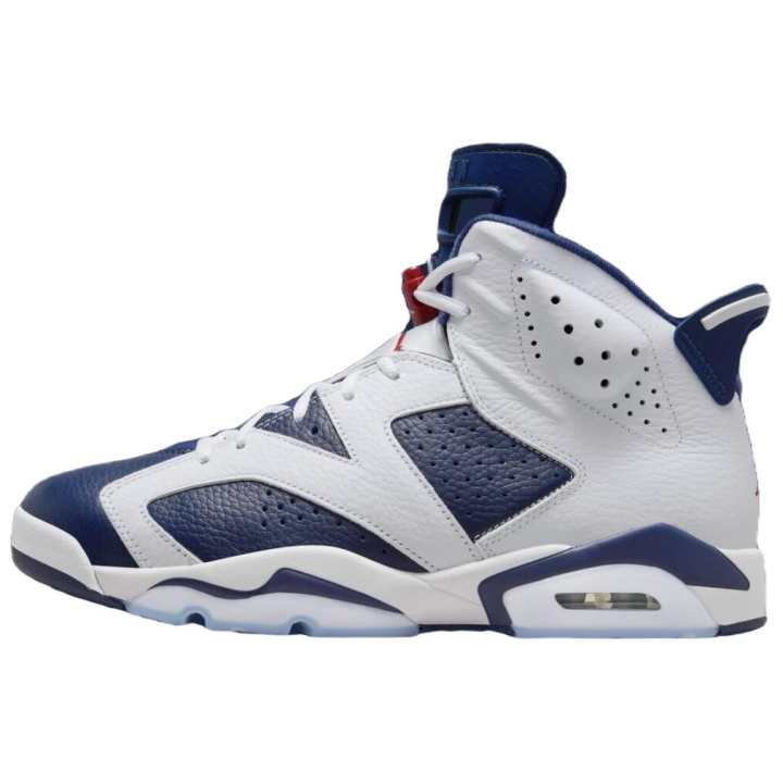 Jordan Jordan Air Jordan 6 Retro Basketball Shoes Men's High Top White Blue 2024