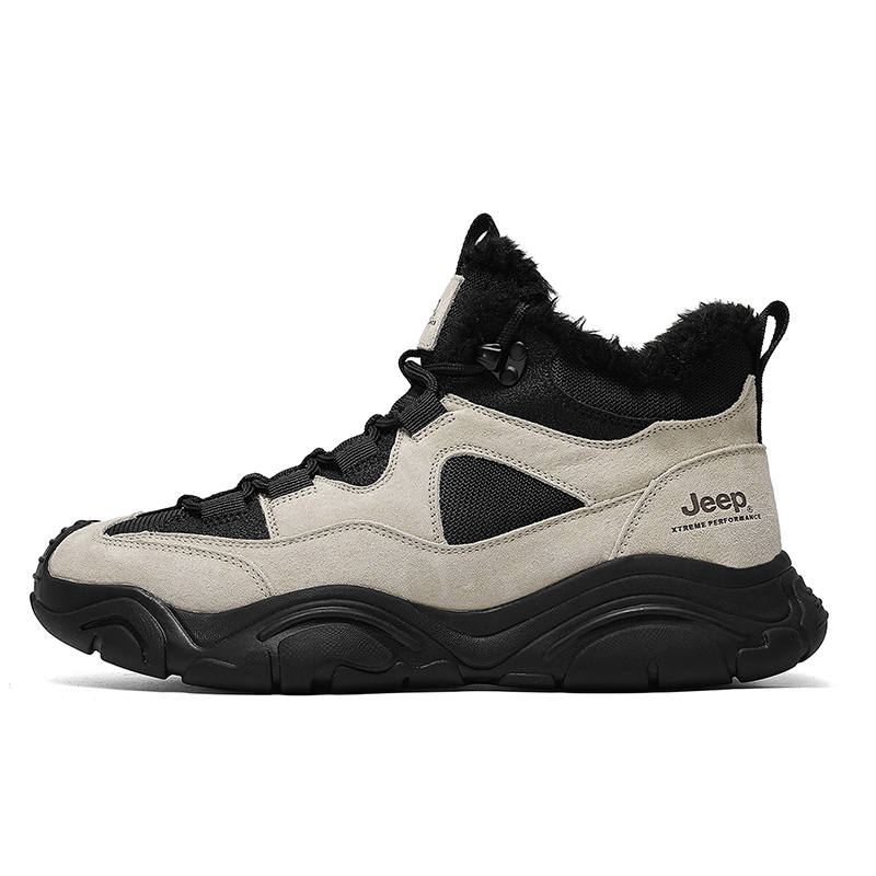 Jeep Thermal Abrasion Resistant Slip Resistant Thermal Abrasion Resistant Slip Resistant High top Hiking Shoes Men's