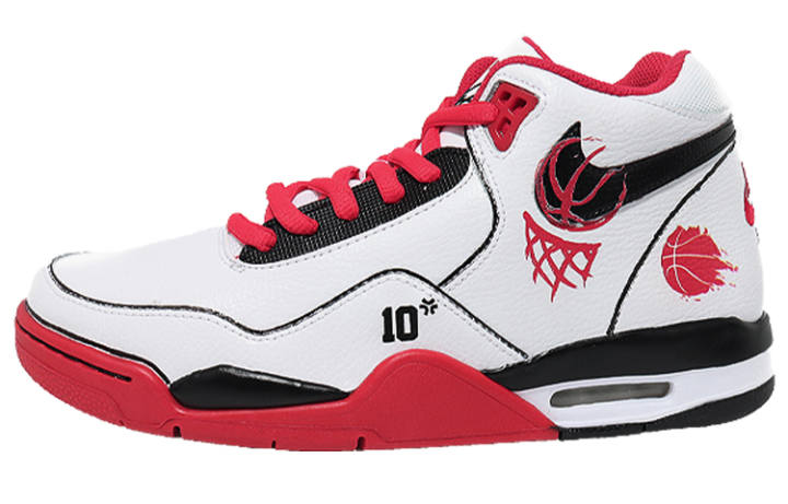 Nike Nike Flight Legacy Mid top Vintage Basketball Shoes Unisex Red White