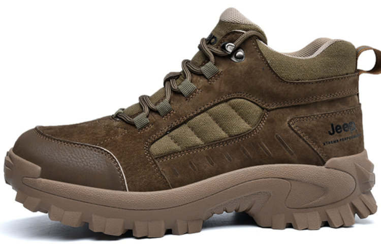 Jeep Mountaineering & Hiking Shoes Men's High Top Khaki