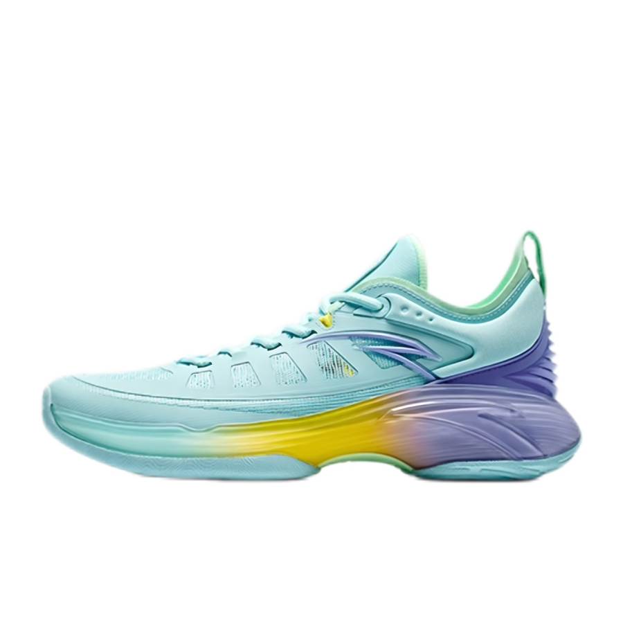 Anta Low top Basketball Shoes Men's Mint Blue/Light Orchid Purple