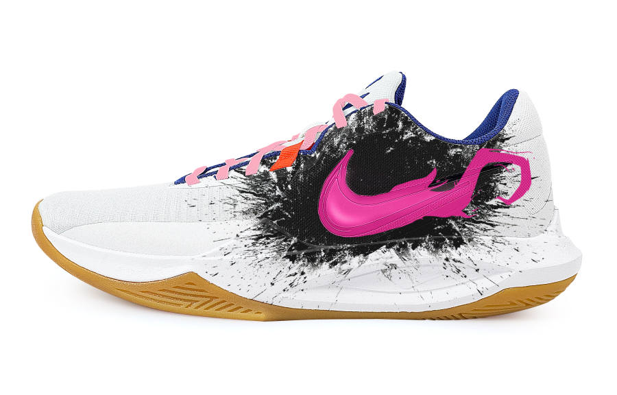 Nike Nike Precision 6 Venom Powder Burst Slip Resistant Abrasion Resistant Low top Basketball Shoes Men's Black Pink