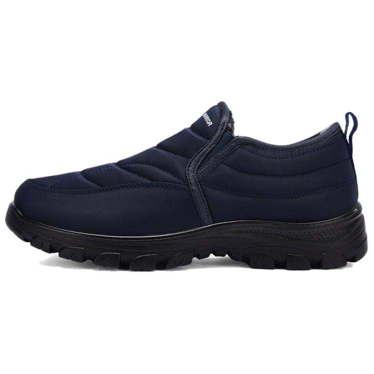 Warrior Abrasion Resistant Thermal Fleece Lined Comfortable Fashion Ankle Length Snow Boots Men's Navy Blue