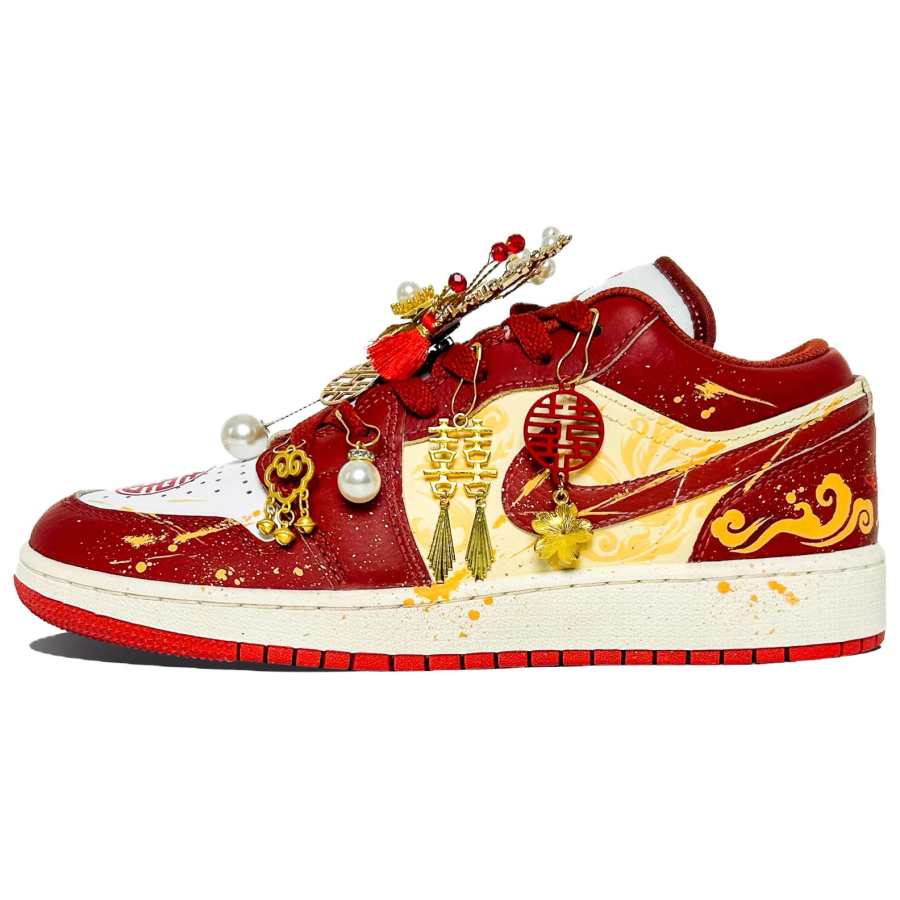 Jordan Jordan Air Jordan 1 Love Forever Low top Basketball Shoes Unisex Red