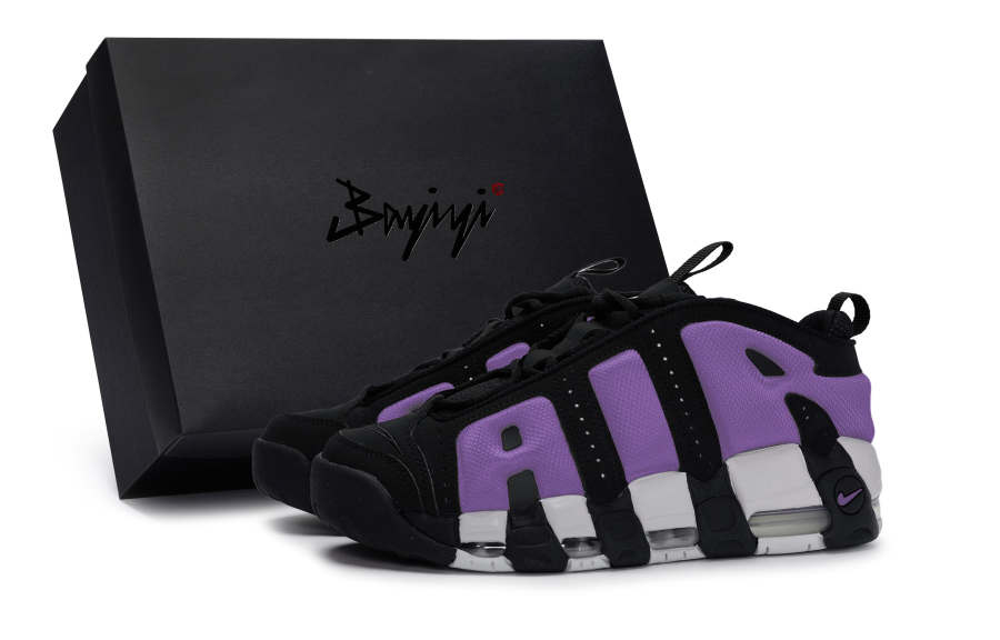 Nike Nike Air More Uptempo 811 Manufacturing, Exospatial Purple Slip Resistant Abrasion Resistant Low top Basketball Shoes