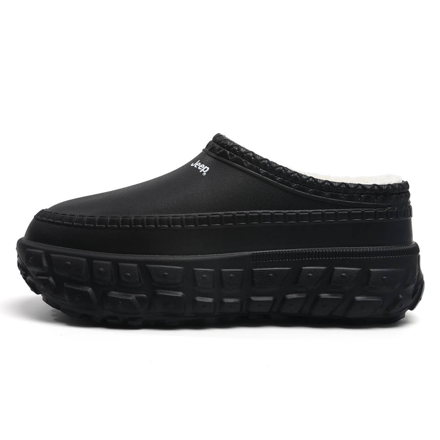 Jeep Insulated Shoes Collection, Fleece Lined EVA Slip Resistant Chef Shoes Unisex Black