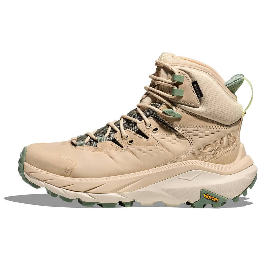HOKA ONE ONE Kaha 2 Slip Resistant Abrasion Resistant Mid top Mountaineering Shoes Women's Oak White