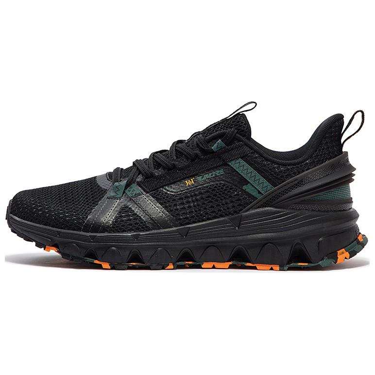 361° Slip Resistant Breathable Lightweight Rebound Coverage Balance Grip River Trekking Shoes Men's Green Black