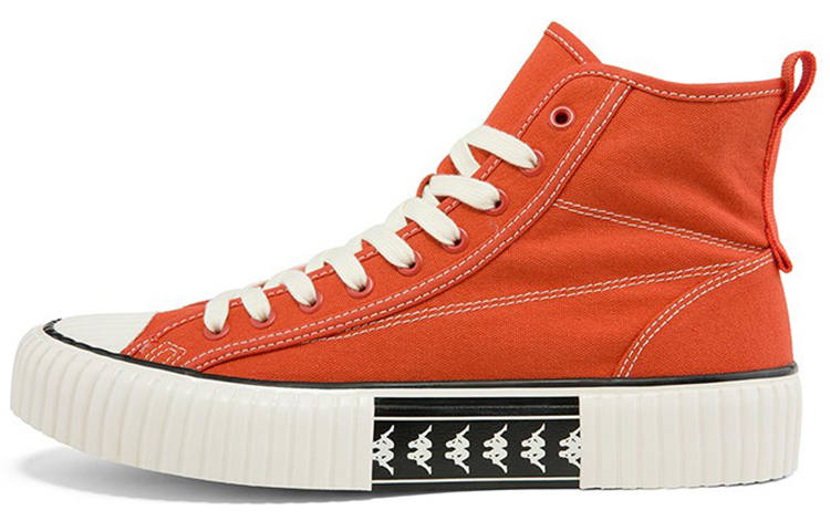 Kappa Abrasion Resistant Lightweight Wear resistant And Lightweight High top Canvas Shoes Unisex Red