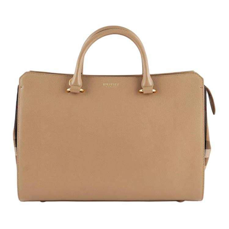 Burberry Leather Handbag Women's Beige