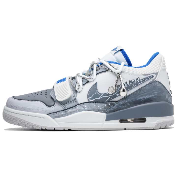 Jordan Jordan Legacy 312 Low top Basketball Shoes Men's White Gray