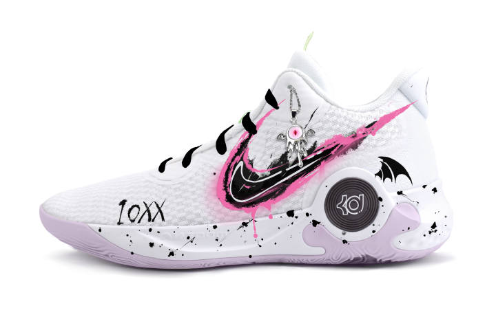 Nike Nike KD Trey 5 IX Demon Mid top Basketball Shoes Unisex Pink White
