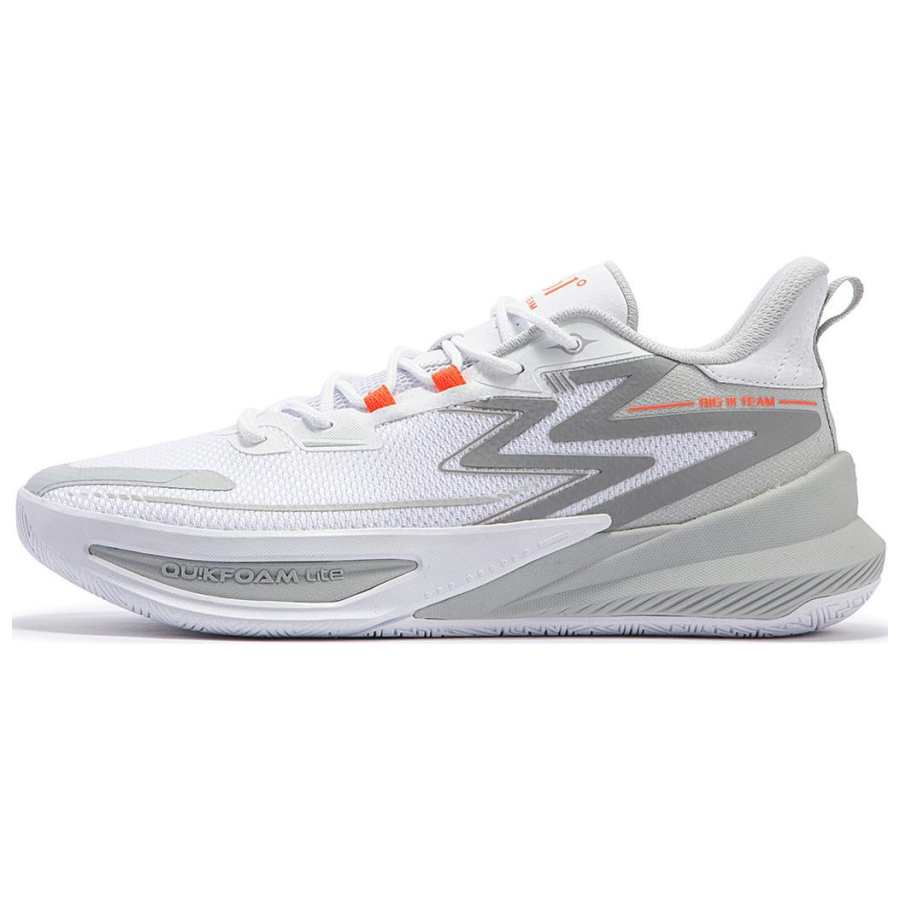 361° Big3 Team Big3 Team 2 Abrasion Resistant Low top Basketball Shoes Men's White Gray