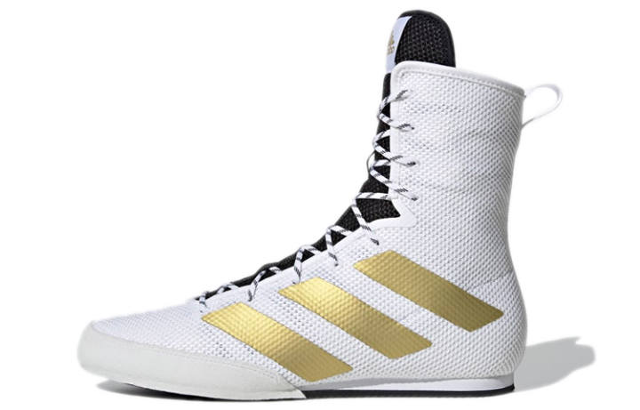Adidas Adidas Box Hog 3 Fabric High top Training Shoes Men's White Gold