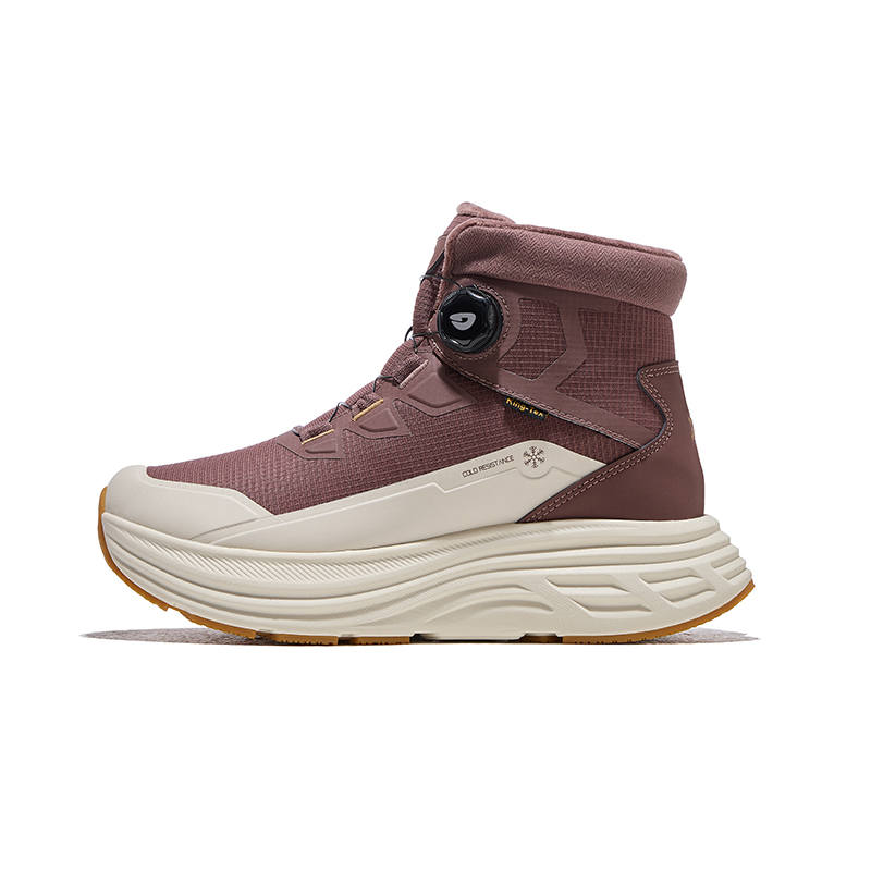 HOT POTATO Cushioning Height Increasing Slip Resistant Fleece Lined, Fashion Trend Short Snow Boots Women's Red Coffee