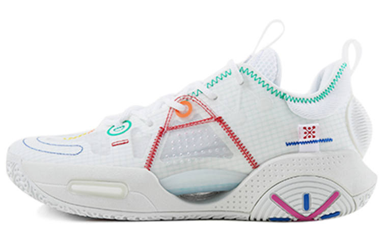 Li-Ning Li Ning All City 9 V1.5 Basketball Shoes Men's Low Top White/Red/Green