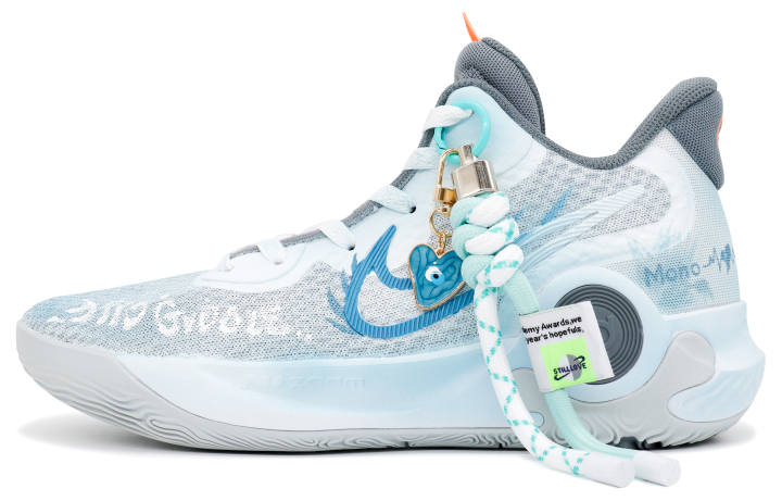 Nike Nike KD Trey 5 IX Cushioning Slip Resistant Cushioning Slip Resistant Mid top Basketball Shoes Unisex Light Blue