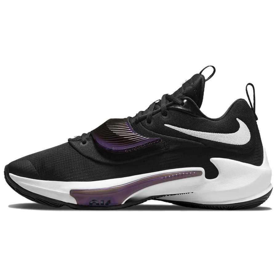Nike Nike Slip Resistant Abrasion Resistant Low top Basketball Shoes Men's Black Purple
