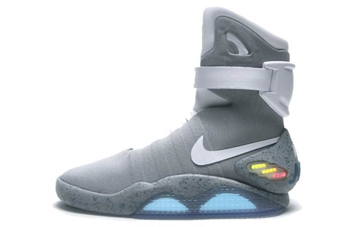 Nike Nike Air MAG BACK To THE FUTURE Slip Resistant High top Basketball Shoes Men's White 2016 Edition