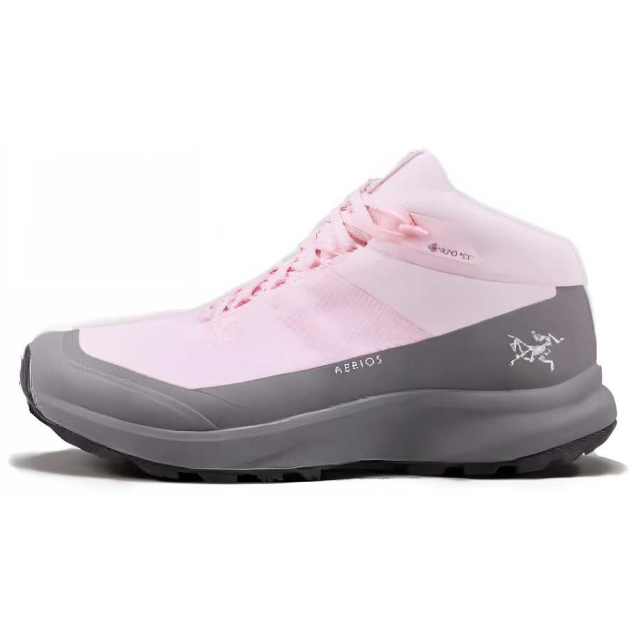 Arcteryx Arc'teryx Aerios MID GTX Comfortable Round Toe Breathable Support Mid top Mountaineering Hiking Shoes Women's Gray Pink